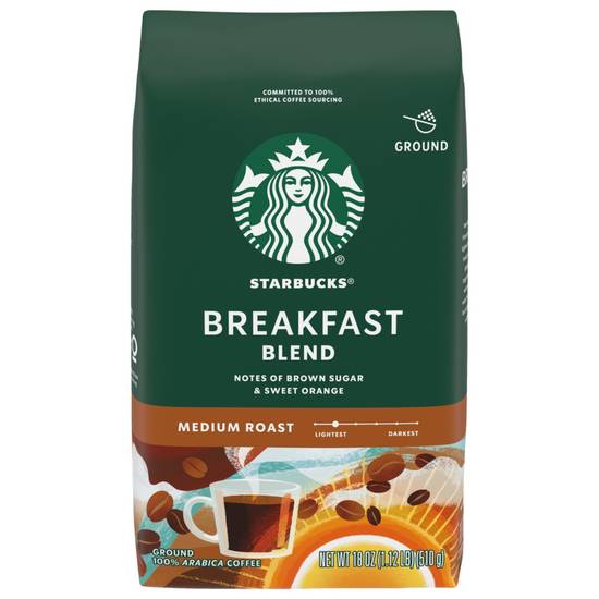 Order Starbucks Breakfast Blend Medium Roast Ground Coffee, 18 OZ food online from Cvs store, GREEN BAY on bringmethat.com