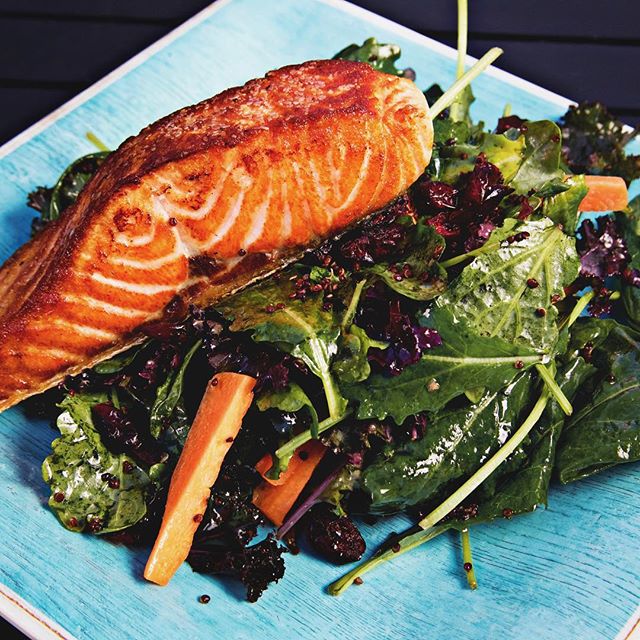 Order Beau's Salmon Salad food online from Rex's Fresh Seafood store, Dallas on bringmethat.com