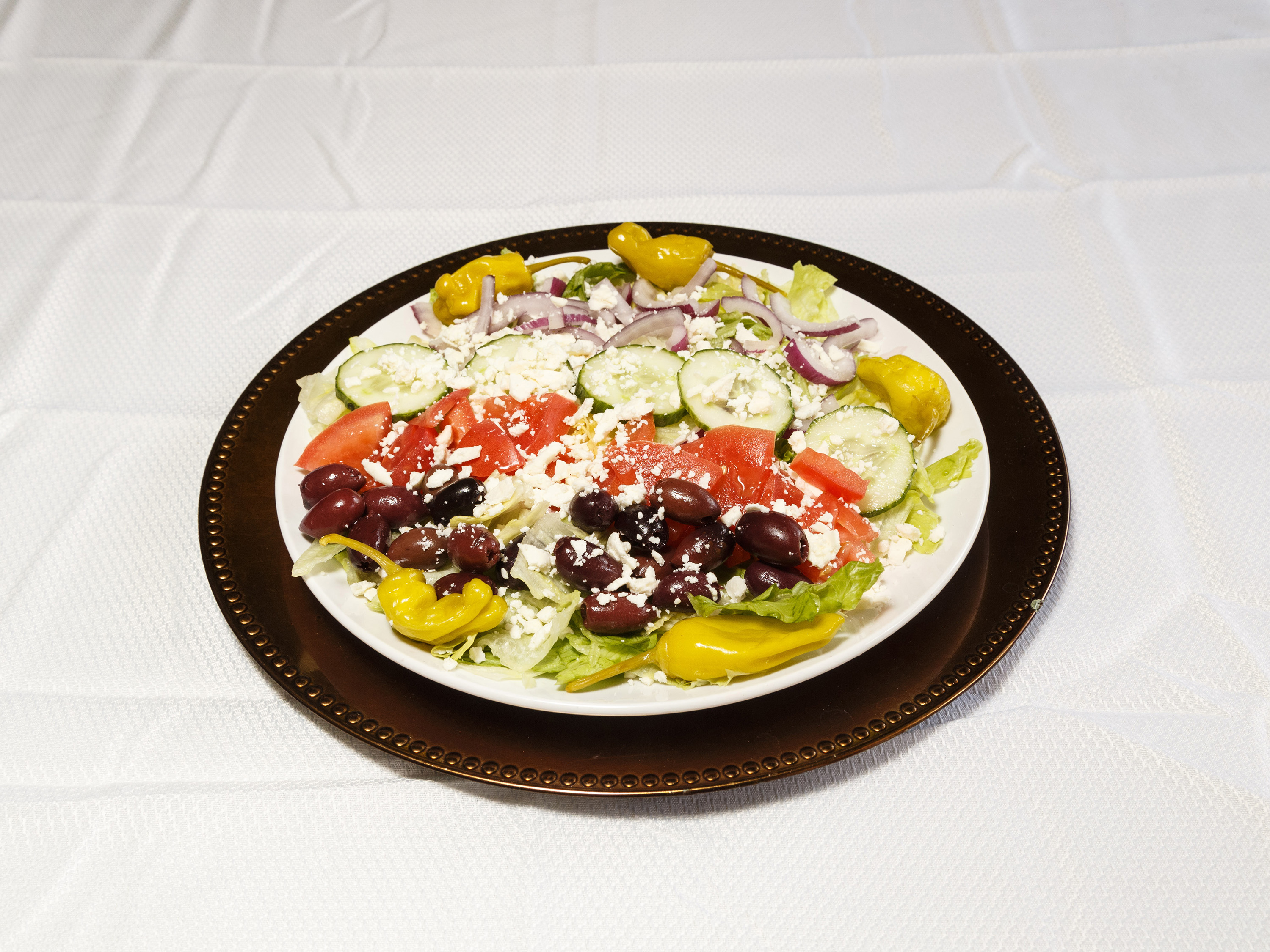 Order Greek Salad food online from Olive Mediterranean store, Pittsburgh on bringmethat.com