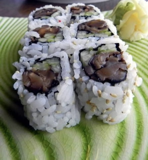 Order Shiitake Cucumber Roll food online from Aquamarine 38 store, New York on bringmethat.com