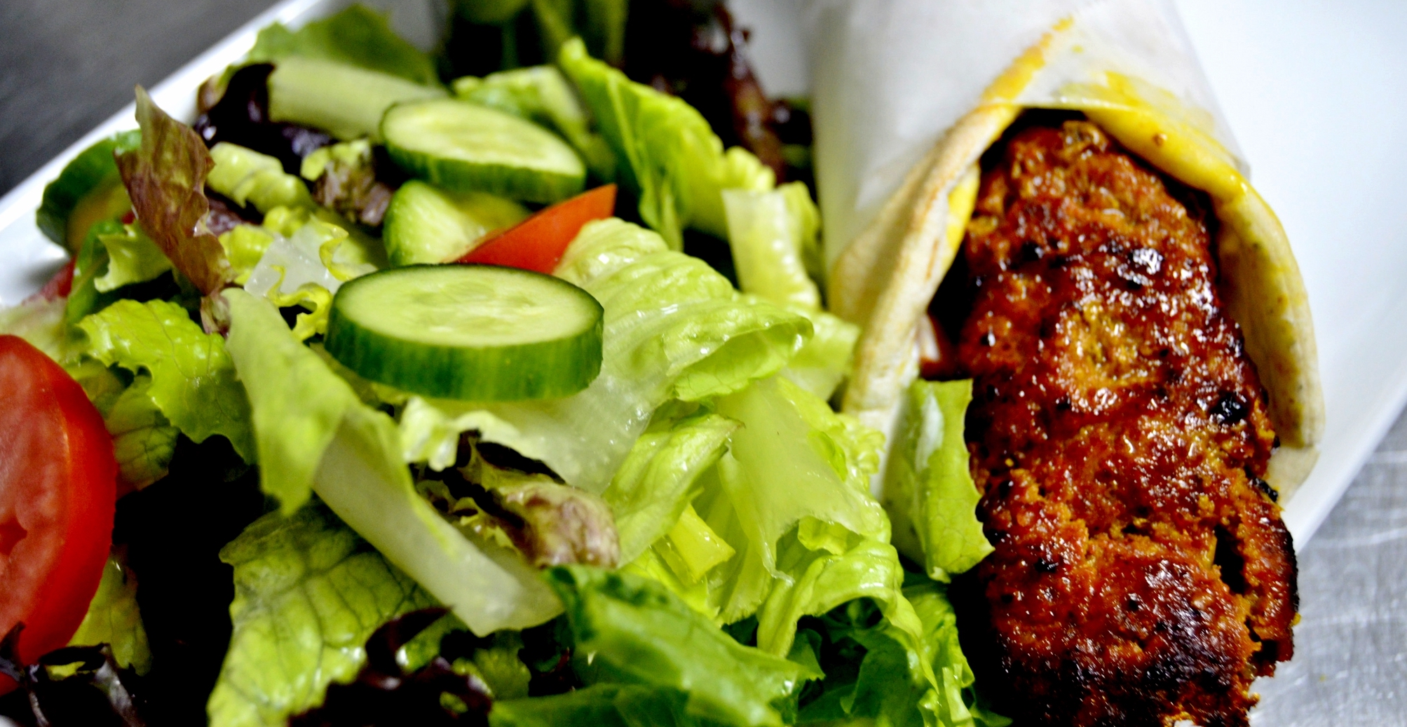 Order Ground Kebab Wrap food online from Fresh Grill Mediterranean store, Los Angeles on bringmethat.com