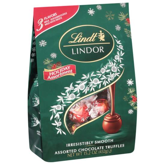Order Lindt LINDOR Holiday Assorted Chocolate Candy Truffles with Smooth, Melting Truffle Center, 15.2 oz. Bag food online from CVS store, SOUDERTON on bringmethat.com