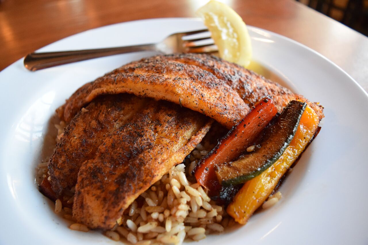 Order Blackened Catfish Stir Fry  food online from The Lost Cajun store, Fort Collins on bringmethat.com