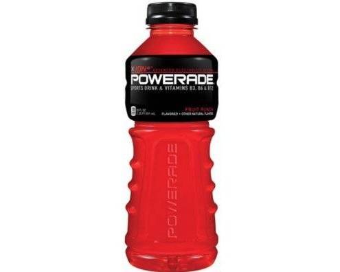Order Powerade Fruit Punch 20oz food online from Fialkoff Kosher Pizza store, Lawrence on bringmethat.com