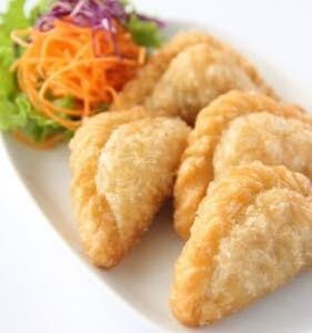 Order 15. Thai Curry Puff (3) food online from Bangkok Thai Cuisine store, Dover on bringmethat.com