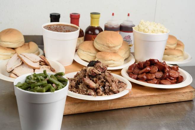 Order #2 Family Pack (Feeds 8) food online from Hog Wild Pit Bar-B-Q store, Wichita on bringmethat.com
