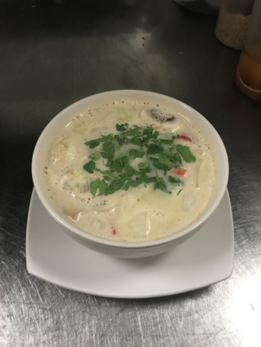 Order Tom Kha Soup. ( Chicken or Beef  )  food online from Thai Orchid Restaurant and Bar store, Houston on bringmethat.com