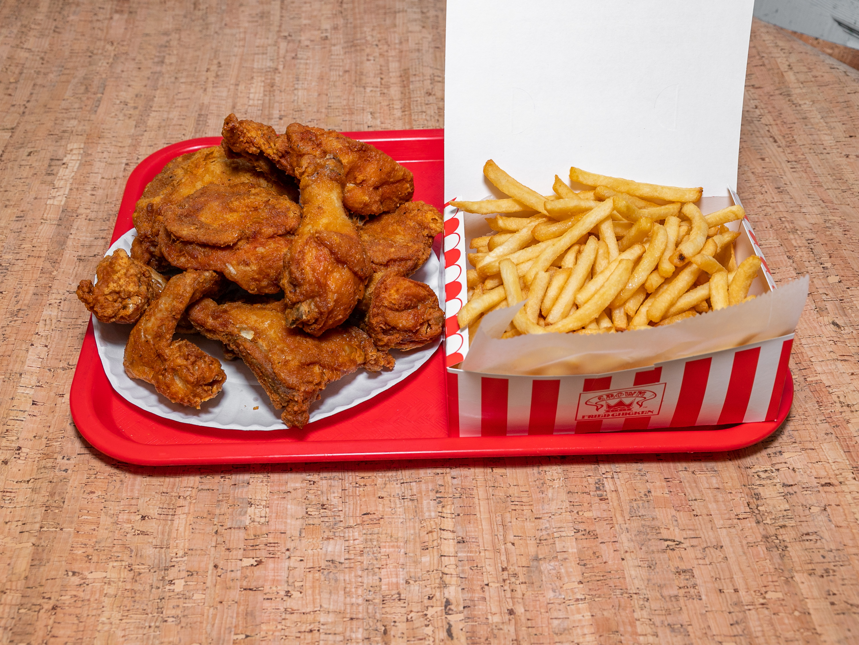 Order Chicken with Fries food online from Crown Fried Chicken store, Brockton on bringmethat.com
