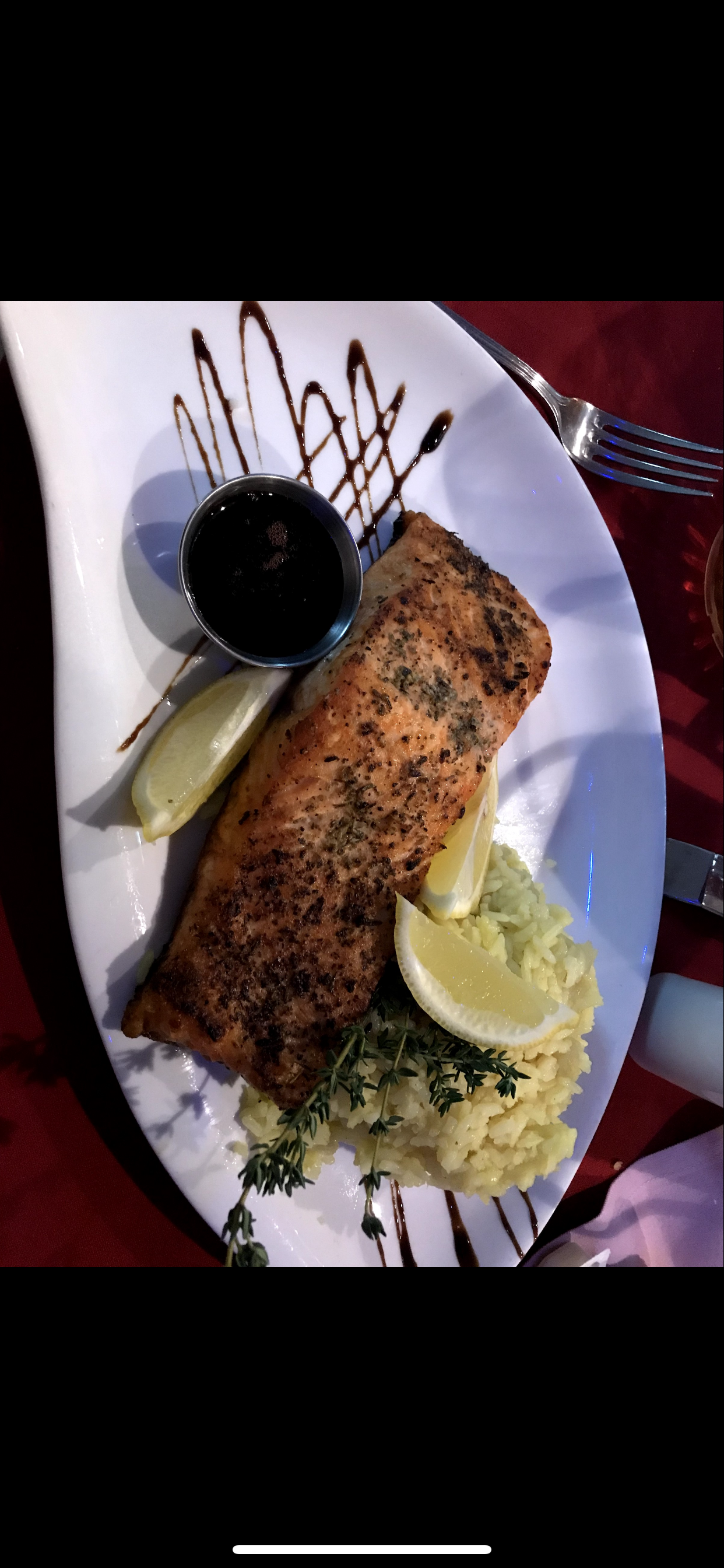 Order Grilled Salmon Steak food online from Cafe Gourmand store, Staten Island on bringmethat.com