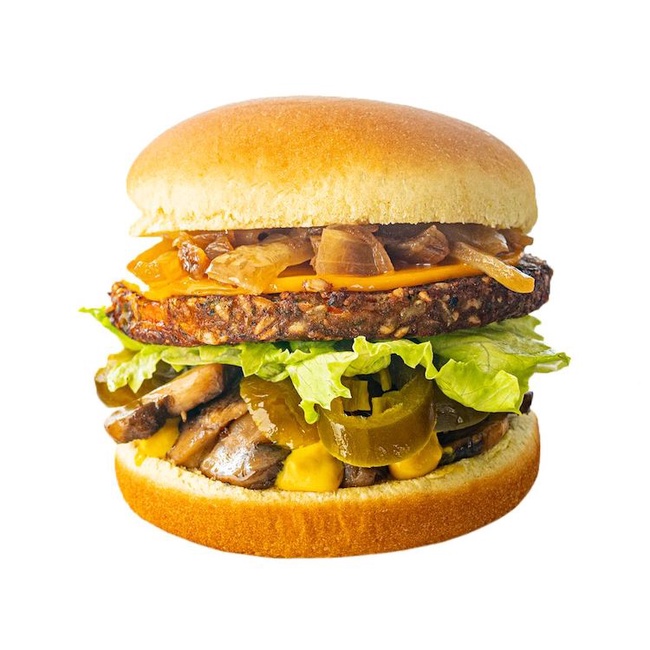 Order Single Vegan Burger food online from Elevation Burger store, Falls Church on bringmethat.com