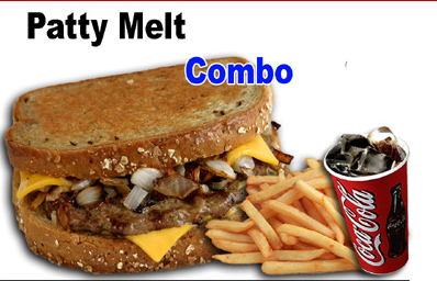 Order Patty Melt Sandwich Combo  food online from Yellow Basket store, Victorville on bringmethat.com