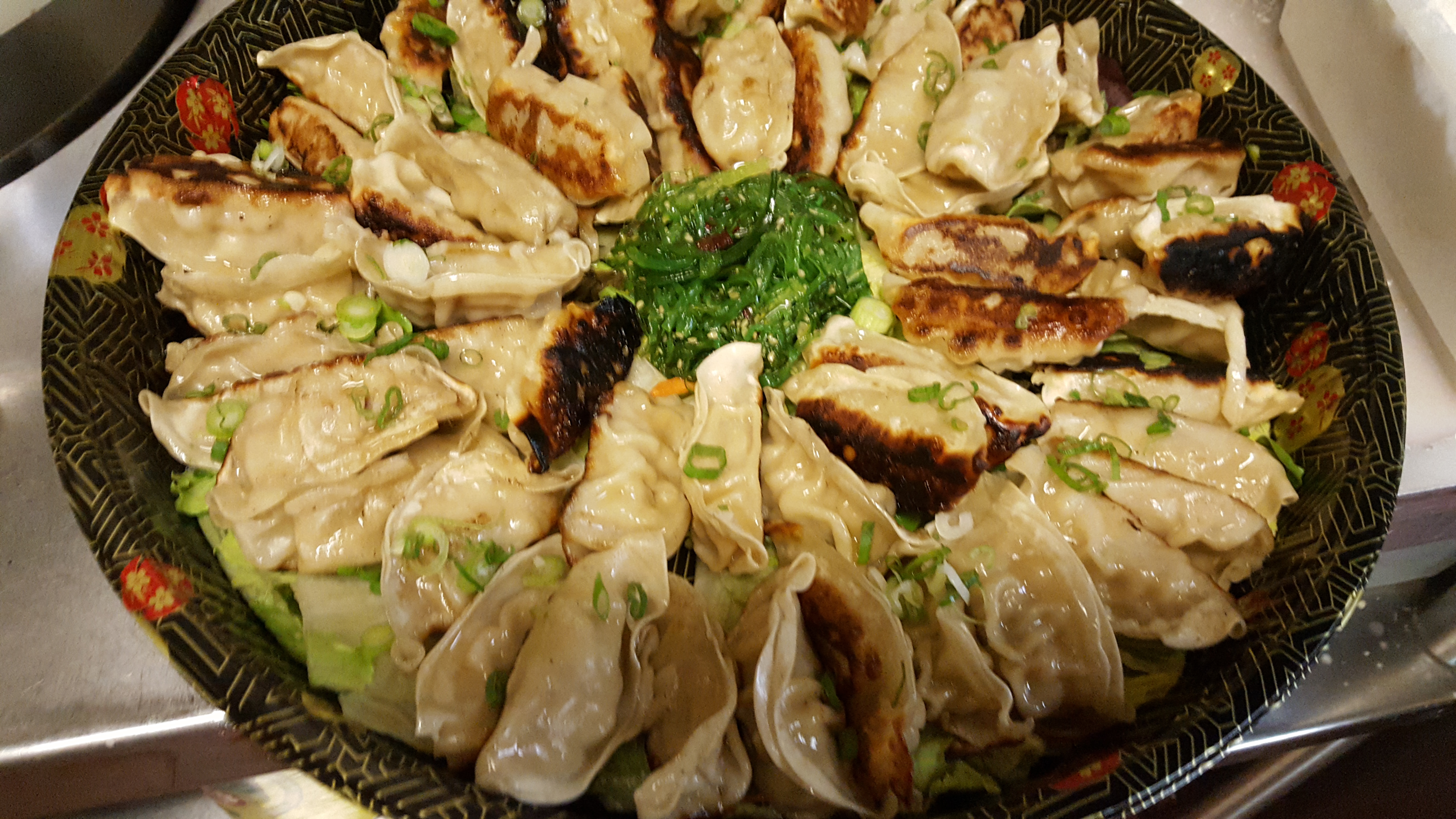 Order Gyoza Big Party Tray food online from A Canaan Sushi store, New York on bringmethat.com