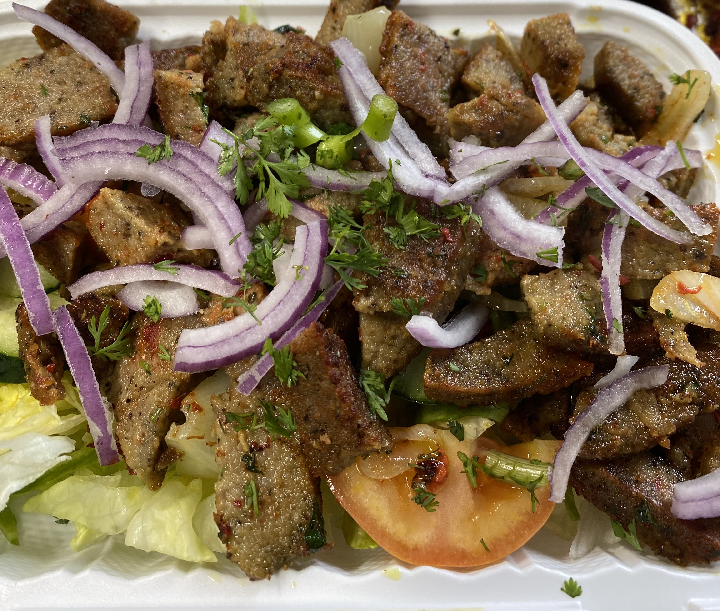 Order Lamb Salad Platter  food online from Indian King Birayni House store, New York on bringmethat.com