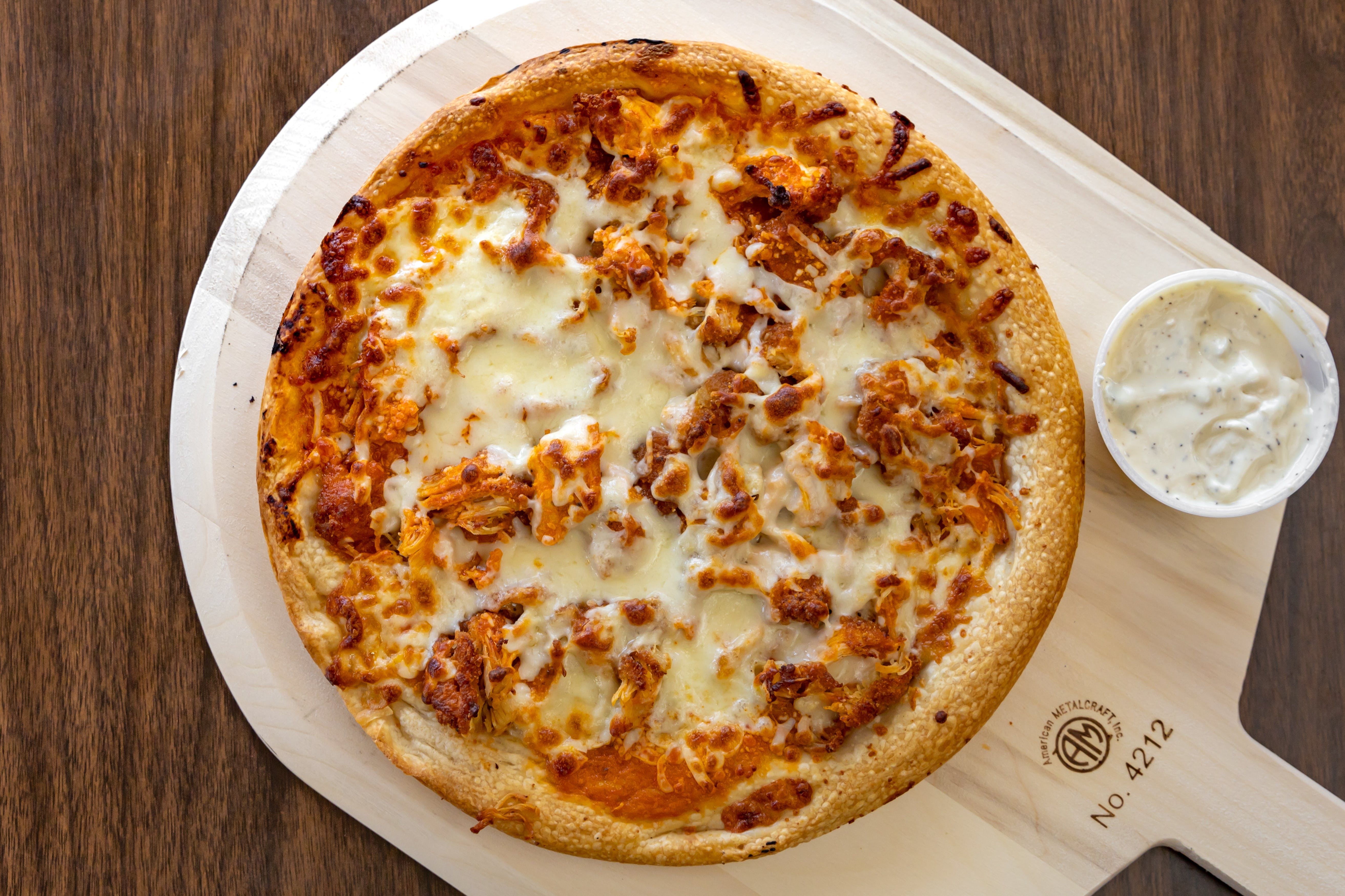 Order 100. Buffalo Chicken Pizza - Small 10'' food online from Pizza Connection store, Quincy on bringmethat.com