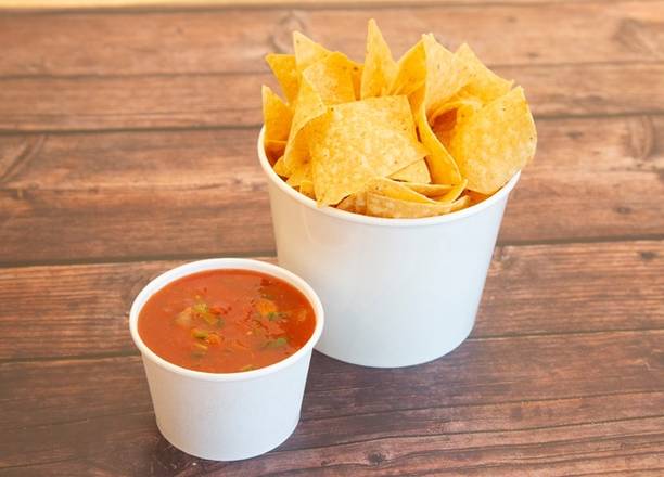 Order Chips & Large Salsa food online from Sombrero Mexican Food store, Corona on bringmethat.com