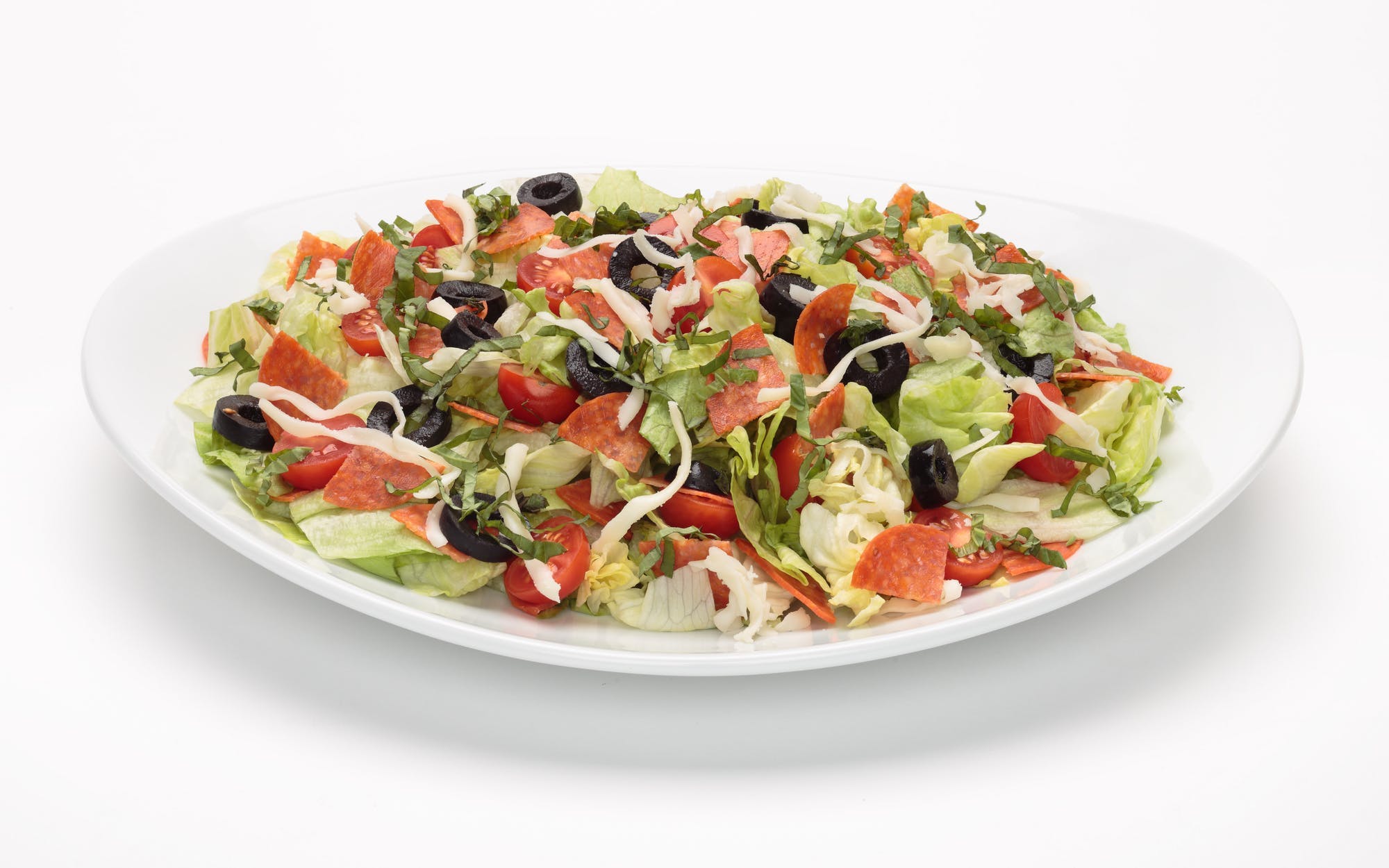Order Oggi's Chopped Salad - Half Size food online from Oggi Sports | Brewhouse | Pizza store, Mission Viejo on bringmethat.com