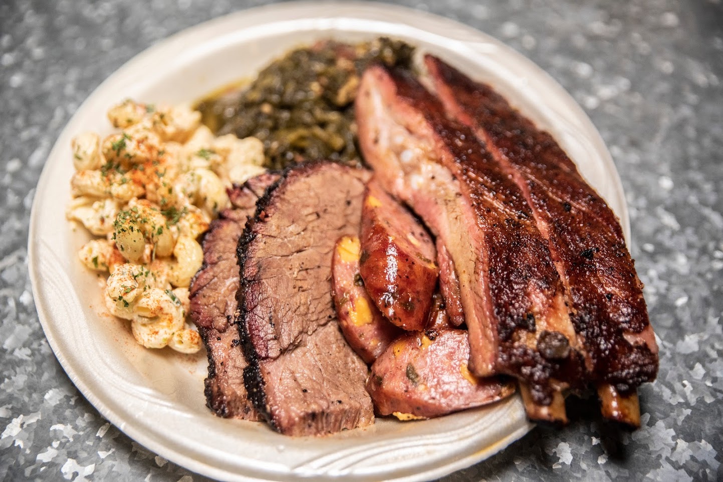 Order 3 Meat Plate food online from C&J Barbeque store, College Station on bringmethat.com