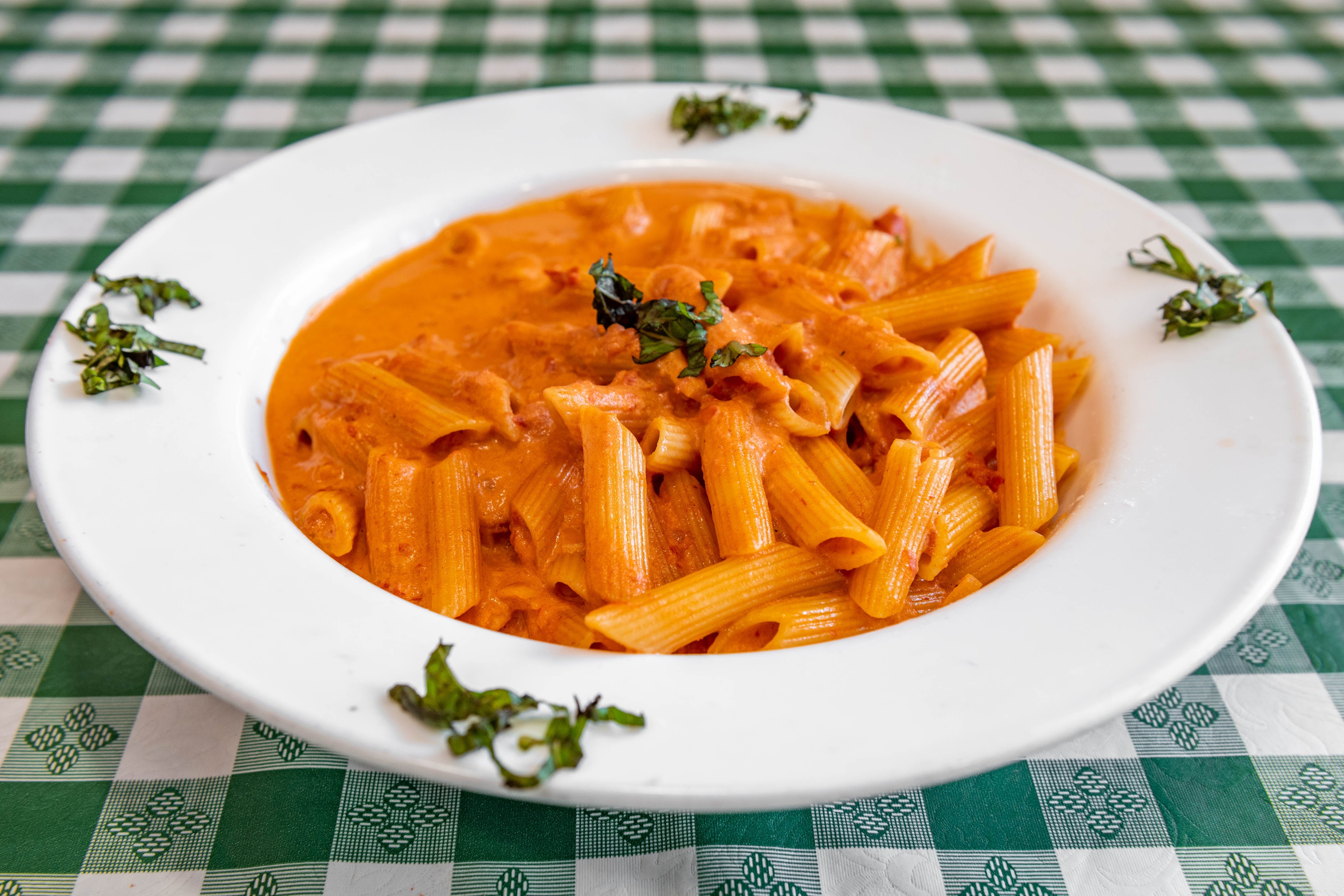 Order Penne Alla Vodka - Pasta food online from 5 Brothers Pizza & Pasta store, Brewster on bringmethat.com