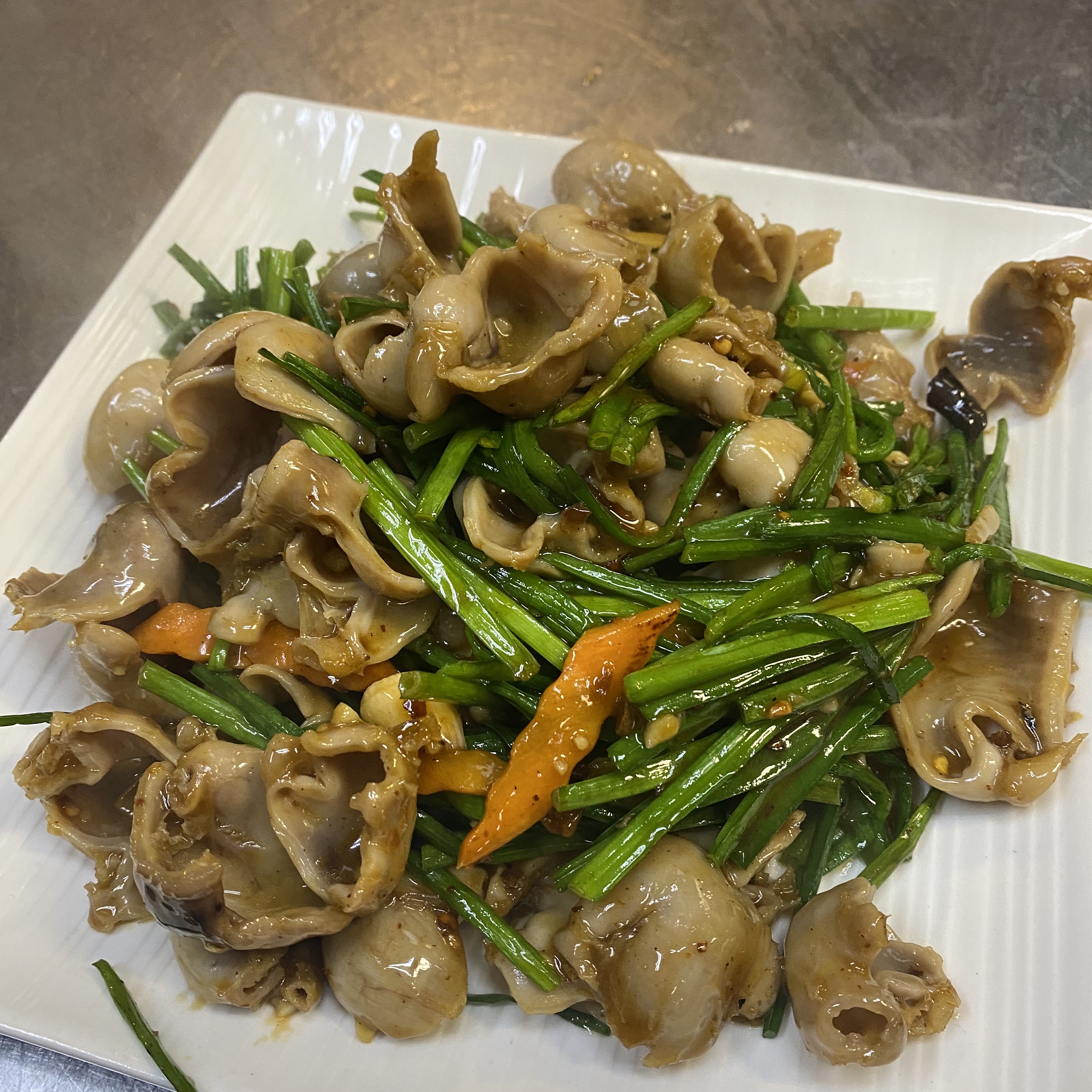 Order 185. Fish Bukle & Chive with XO Sauce food online from China Town Cafe store, Chicago on bringmethat.com
