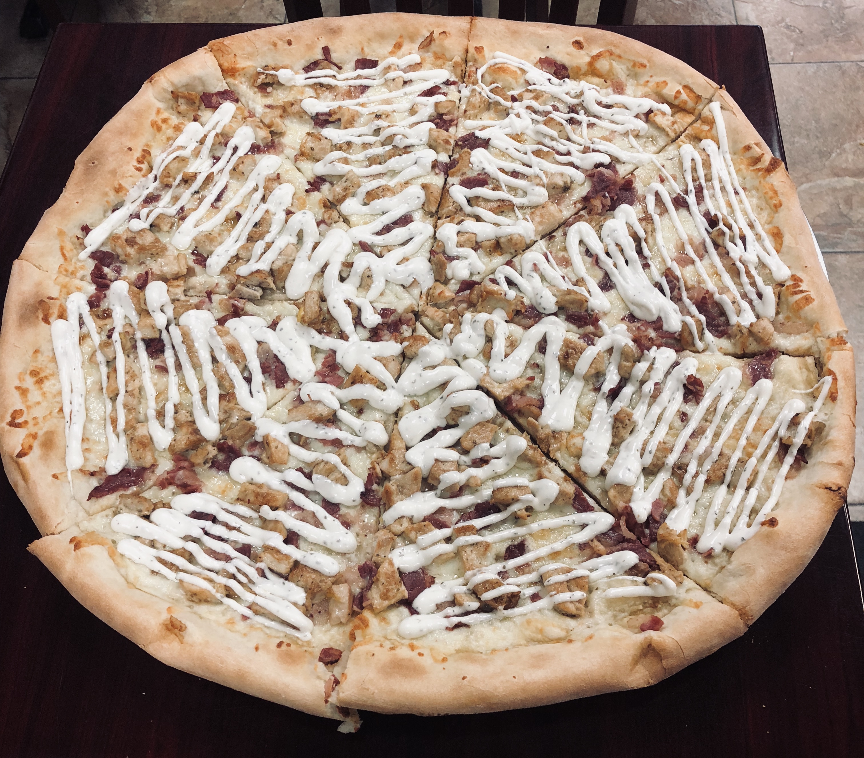 Order Chicken Bacon Ranch Slice food online from Pepo's Pizza store, New York on bringmethat.com