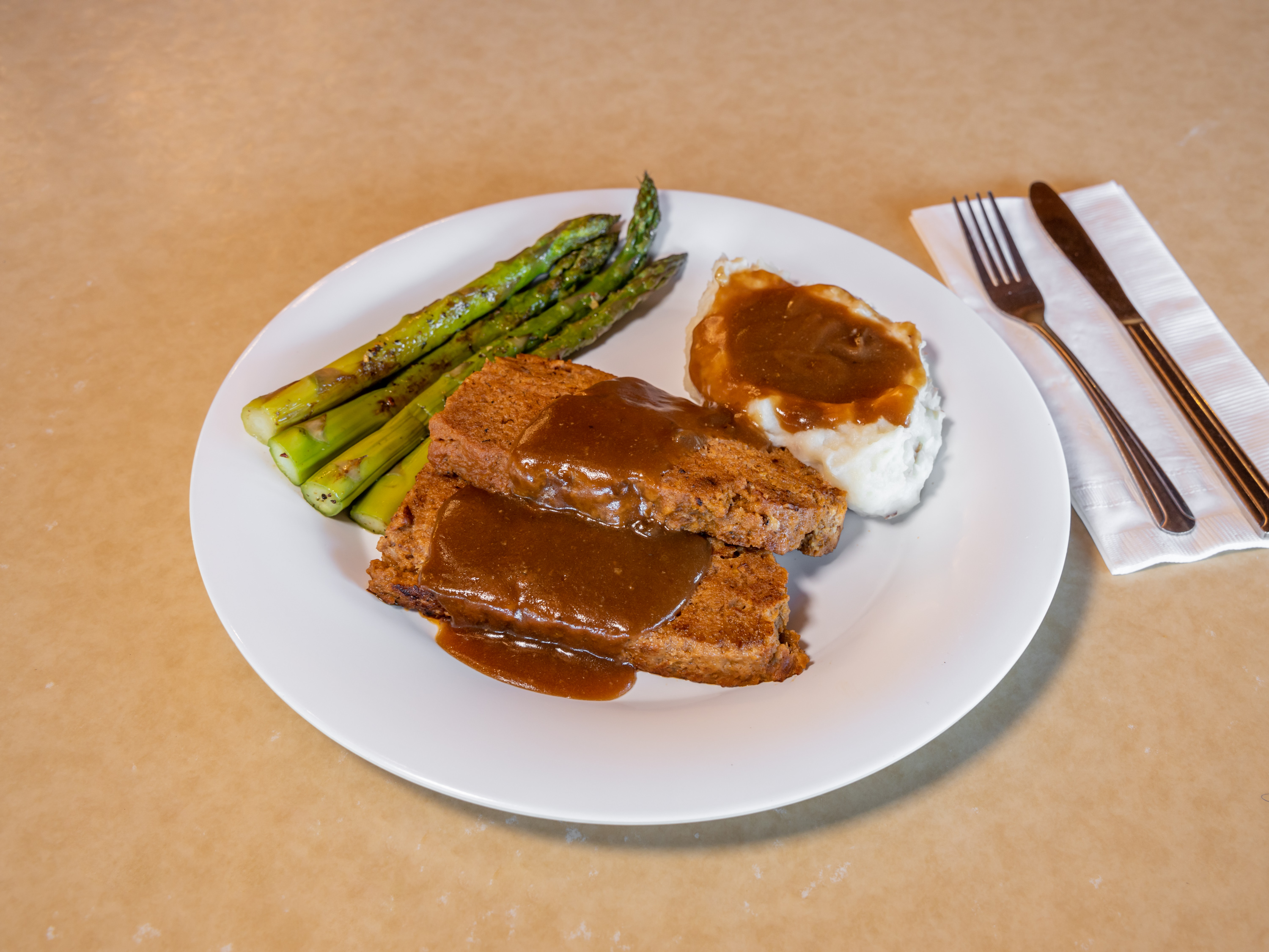 Order Chorizo Meatloaf with Mashed Potatoes food online from Sloan Restaurant store, Indio on bringmethat.com
