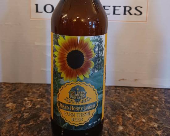 Order Mead Honey Lager (Big Barn Brewery) 22 oz bottle (5.1% ABV) food online from Colbert Trading Co store, Colbert on bringmethat.com