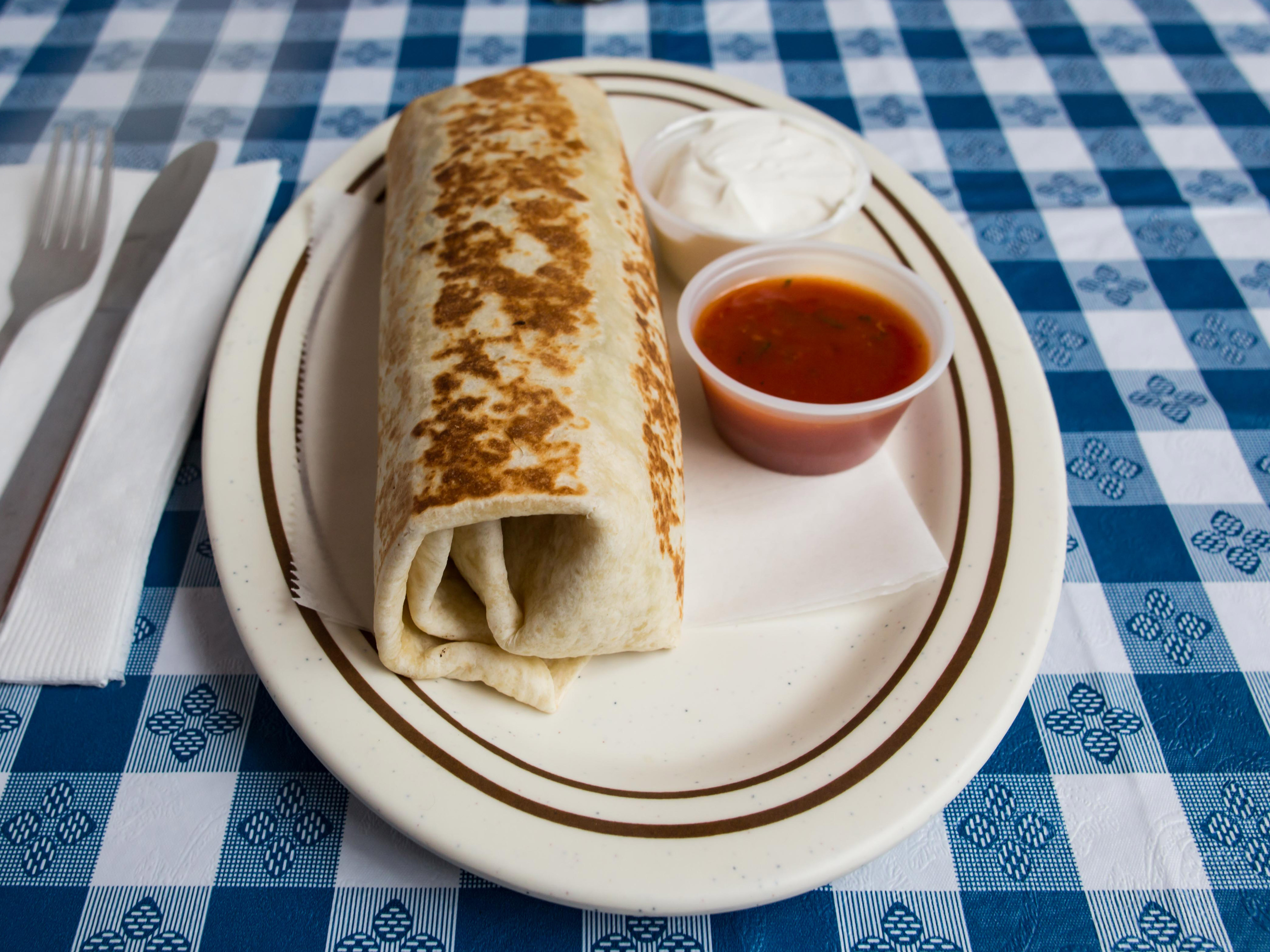 Order Grilled Chicken Burrito food online from Tico's Tacos store, Philadelphia on bringmethat.com