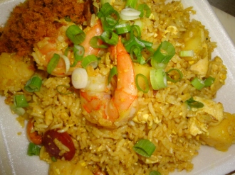 Order 31. Pineapple Fried Rice food online from Nine & Nine Thai Kitchen store, Pasadena on bringmethat.com