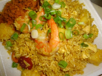 Order 31. Pineapple Fried Rice food online from Nine and Nine store, Pasadena on bringmethat.com