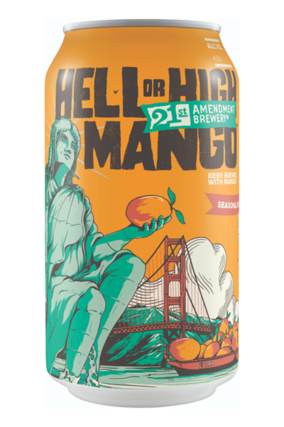 Order 21st Amendment Hell Or High Mango ( 6 PK CANS ) food online from Friends Snacks store, San Francisco on bringmethat.com