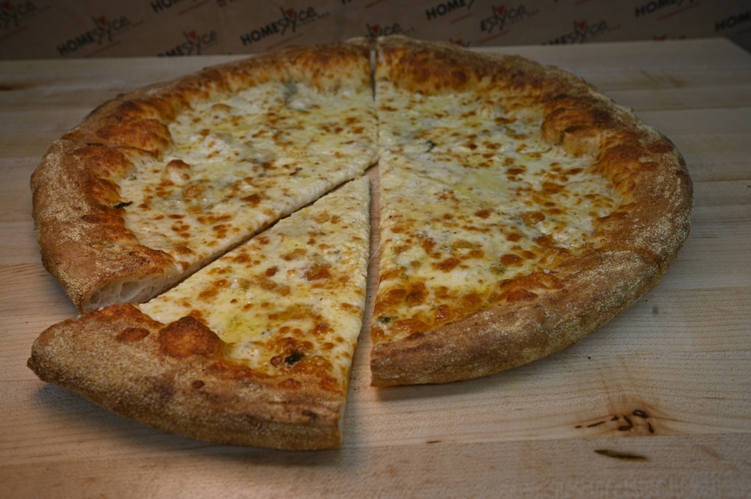 Order 16" Four Cheese & Garlic Pizza food online from Homeslyce Columbia store, Columbia on bringmethat.com