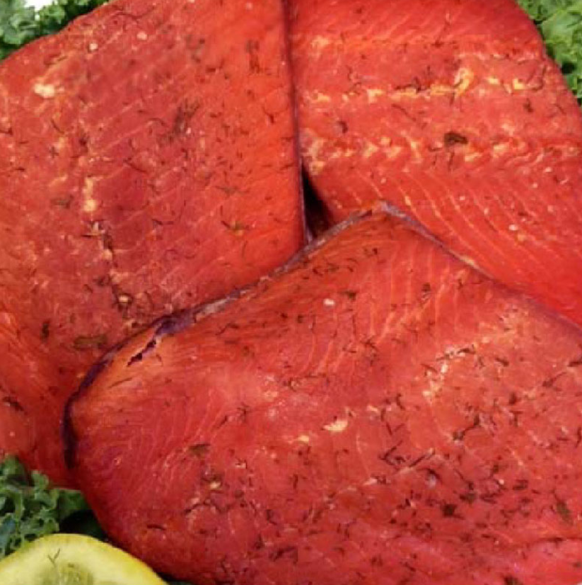 Order Dixon’s Smokehouse Smoked Salmon Fillet food online from Dixon Seafood Shoppe store, Peoria on bringmethat.com