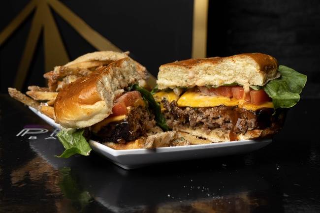 Order Jerk Cheeseburger w/ Friez food online from Phlavz store, Orland Park on bringmethat.com