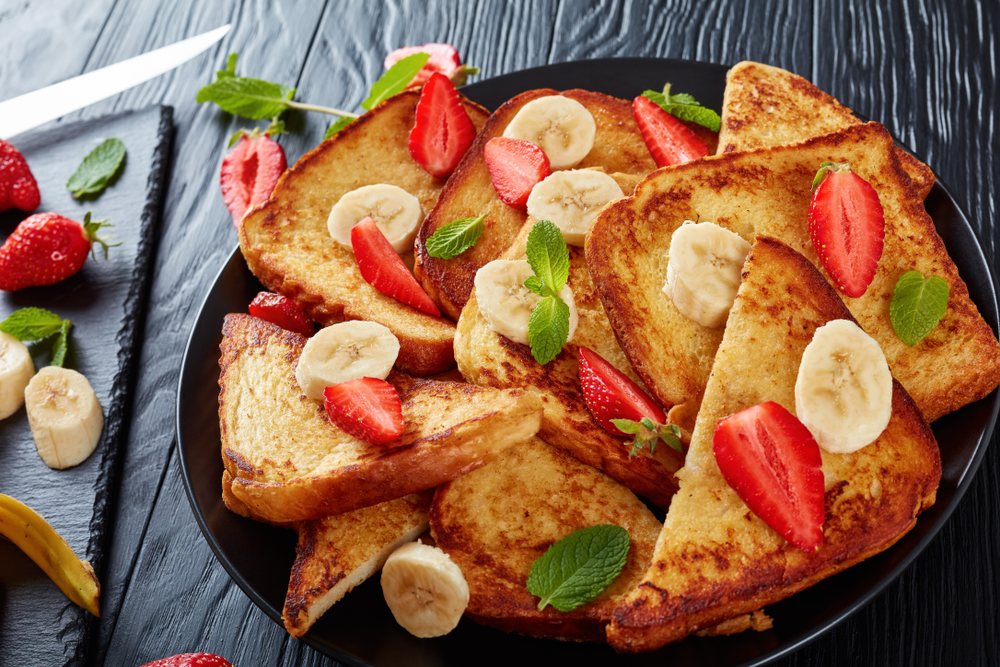 Order Challah French Toast food online from Amsterdam Deli store, New York on bringmethat.com
