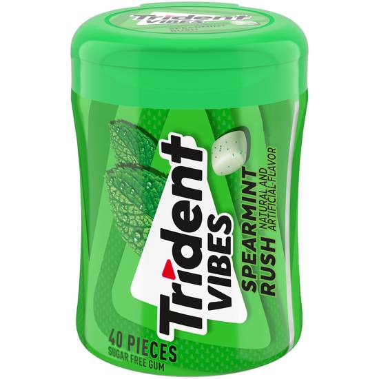 Order Trident Vibes Gum Bottle Spearmint Rush (40 ct) food online from Rite Aid store, Yamhill County on bringmethat.com