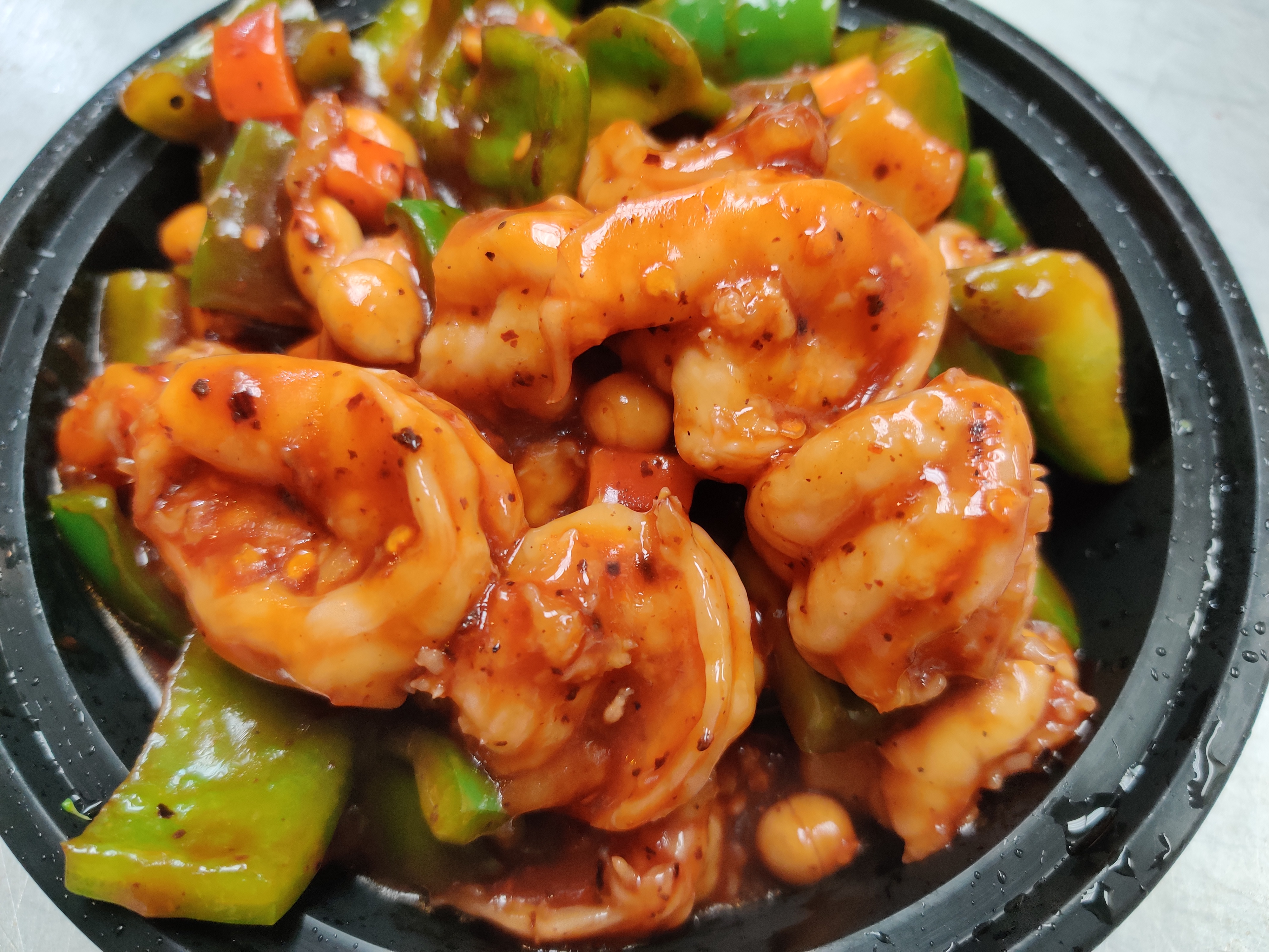 Order S4. Ten Pieces Kung Po Shrimp with Peanuts food online from Sam Cafe store, Houston on bringmethat.com