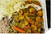 Order Curry Shrimp food online from Pepper & Spice Jamaican Restaurant store, Fort Wayne on bringmethat.com