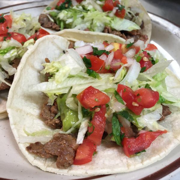 Order Carne Asada Soft Shell Taco food online from Tio's Mexican Food - Day Creek store, Rancho Cucamonga on bringmethat.com
