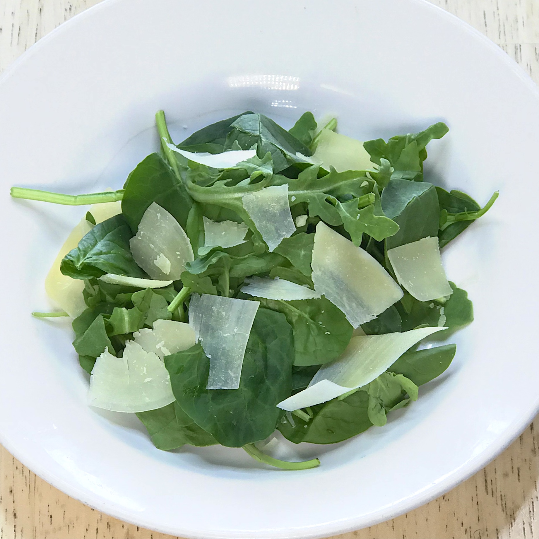 Order Arugula and Spinach Salad with Parmesan food online from Bluesalt Fish Grill store, Redondo Beach on bringmethat.com