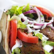 Order 12. Gyro Sandwich  food online from Wally's Falafel and Hummus store, Minneapolis on bringmethat.com