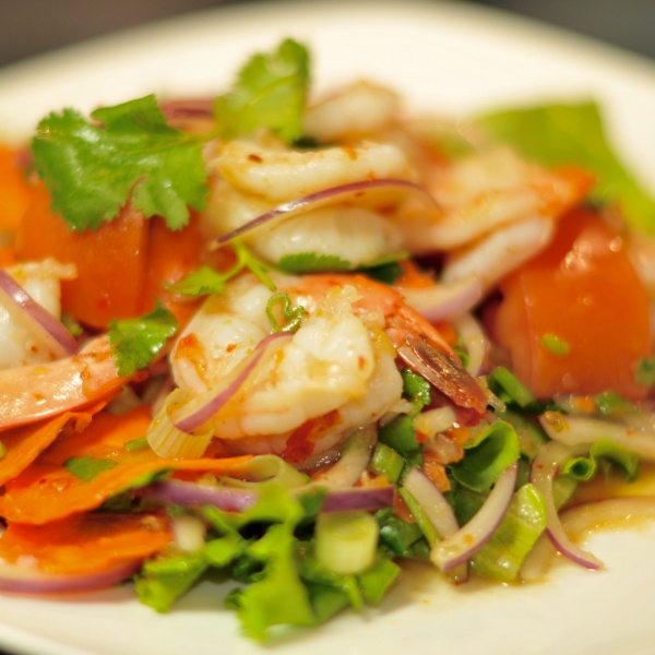 Order Yum Goong Salad food online from Thai Green Village store, Frisco on bringmethat.com