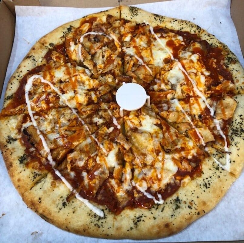 Order Buffalo Chicken Pizza - Personal 8'' food online from Pizza World store, North Las Vegas on bringmethat.com