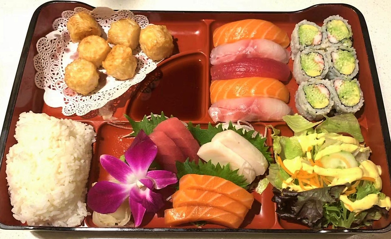 Order Sushi & Sashimi Dinner Bento Box food online from Bamboo Ya store, Queens on bringmethat.com