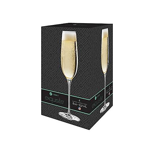 Order Libbey Exquisite Champagne Glasses 8oz (4 PACK) 126075 food online from Bevmo! store, Chico on bringmethat.com