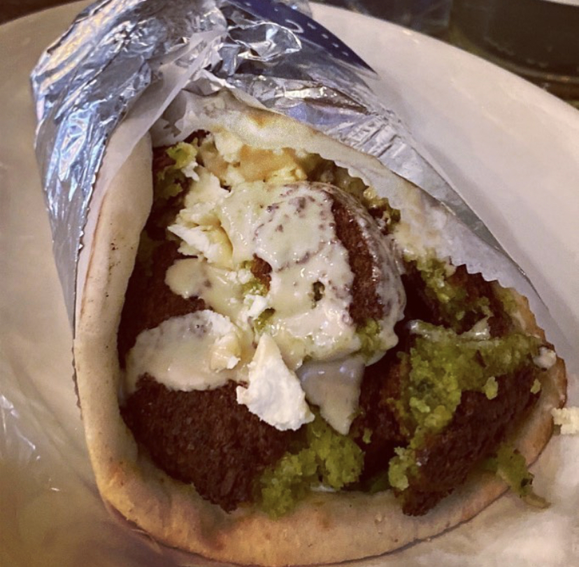 Order Falafel Gyro Sandwich food online from The Wrap Shack On The Square store, Philadelphia on bringmethat.com