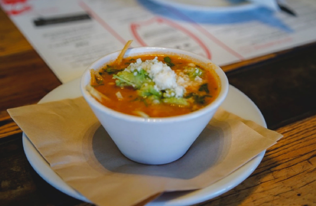 Order Homemade Chicken Tortilla Soup Cup food online from Simmzy's store, Manhattan Beach on bringmethat.com