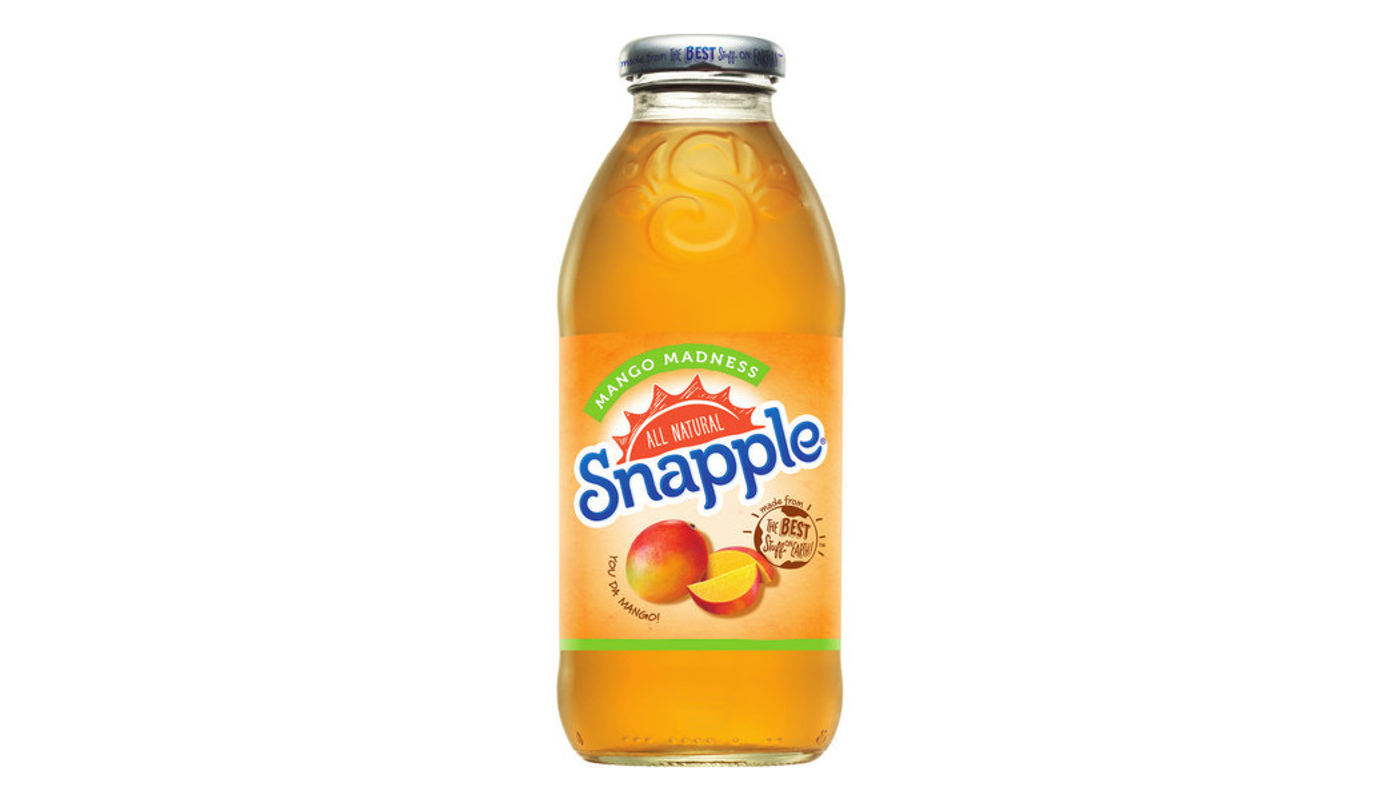 Order Snapple Mango Madness 16oz Plastic Bottle food online from Golden Rule Liquor store, West Hollywood on bringmethat.com