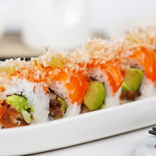 Order Hairy Salmon Roll food online from I Love Sushi on Lake Union store, Seattle on bringmethat.com