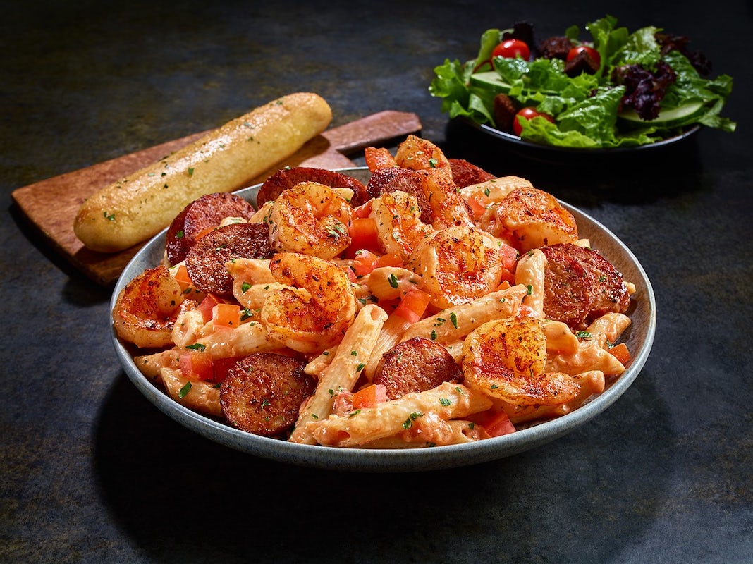 Order Blackened Shrimp & Sausage Pasta food online from Pasta Americana store, Warner Robins on bringmethat.com