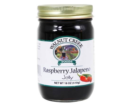 Order Walnut Creek Jelly - Red Raspberry Jalapeno -18oz food online from Darn Cheap Discounts store, Hartville on bringmethat.com